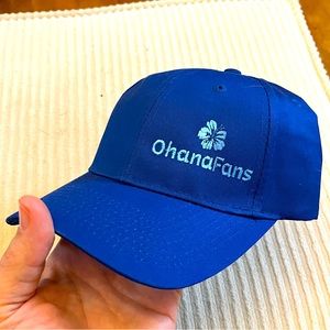 Adjustable royal blue cap, embroidered with OhanaFans